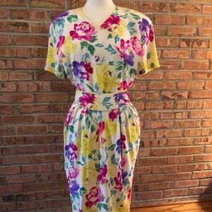 Circa 1990 La Griffe Ausoni SA silk dress, Sz 8